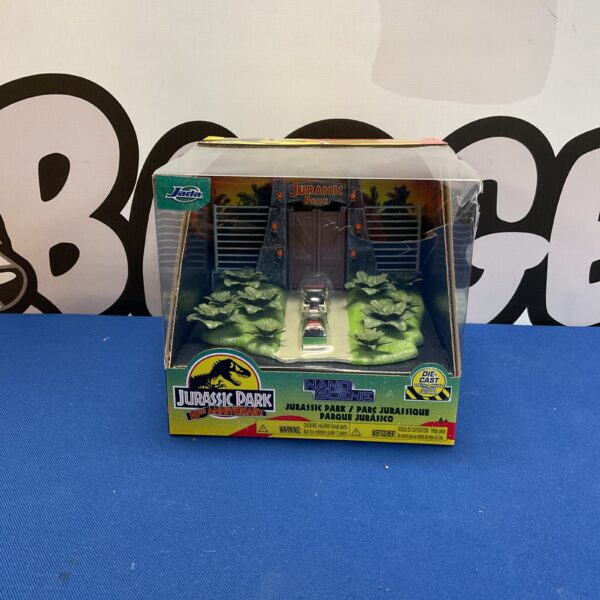 Jada Nano Scene Jurassic Park gate diecast model collectible