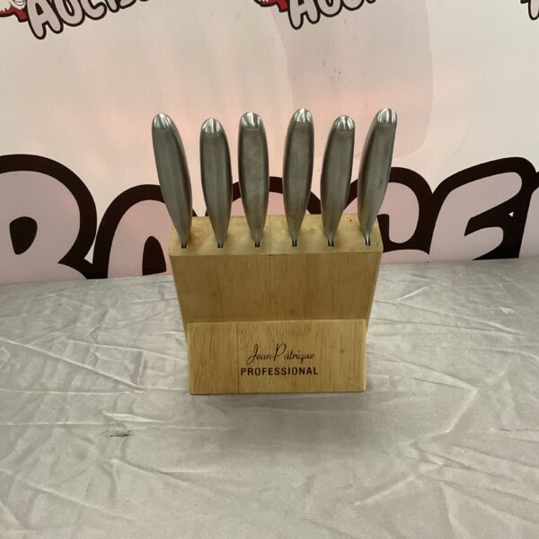 Jean-Patrique professional knife set in wooden block.