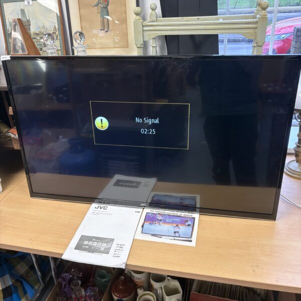 JVC 43 inch LED Smart HD TV, flatscreen television, no remote.