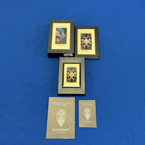 Vintage "Key to the Kingdom" book of verse and playing cards set.