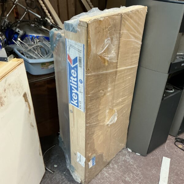 Sealed Keylite loft hatch kit ready for installation.