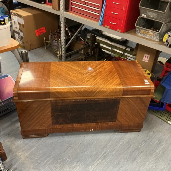 Vintage Lane cedar chest with a rich wood finish.