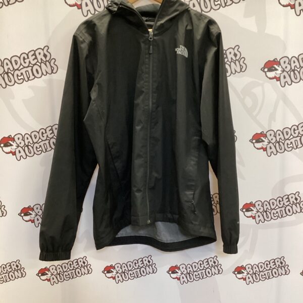 Large North Face style jacket for outdoor activities.
