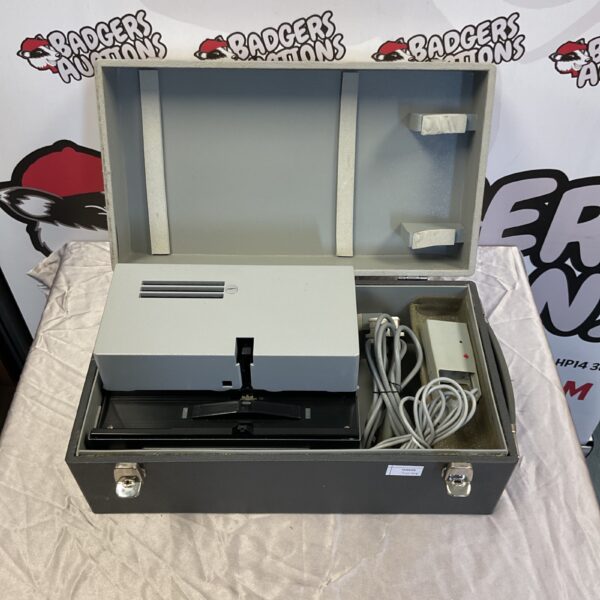 Vintage Leitz Pradovit Colour 250 slide projector in transit case.