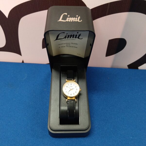 Vintage Limit ladies quartz watch with a round face.