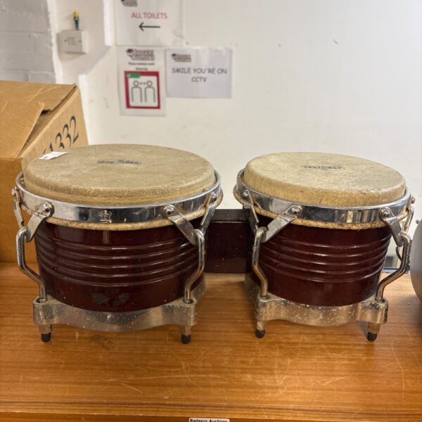 Vintage LP Matador wood bongo drums for sale.