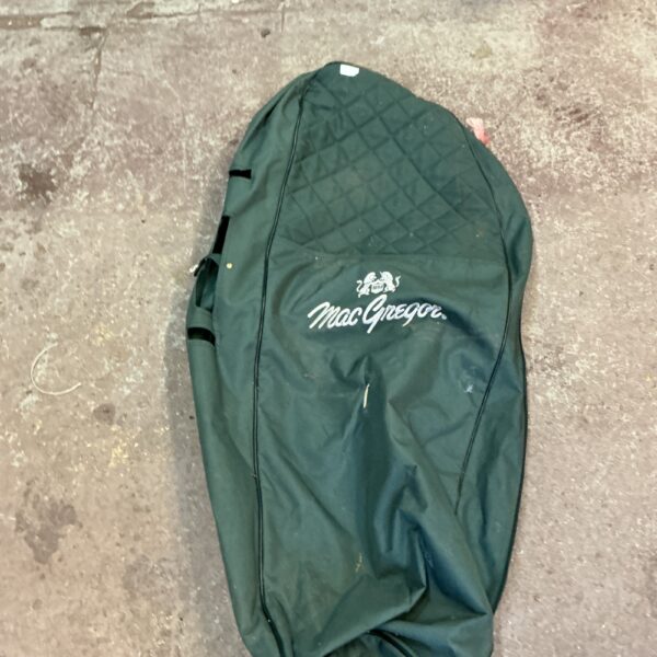 Dark green Mac Gregory golf travel bag for club protection.