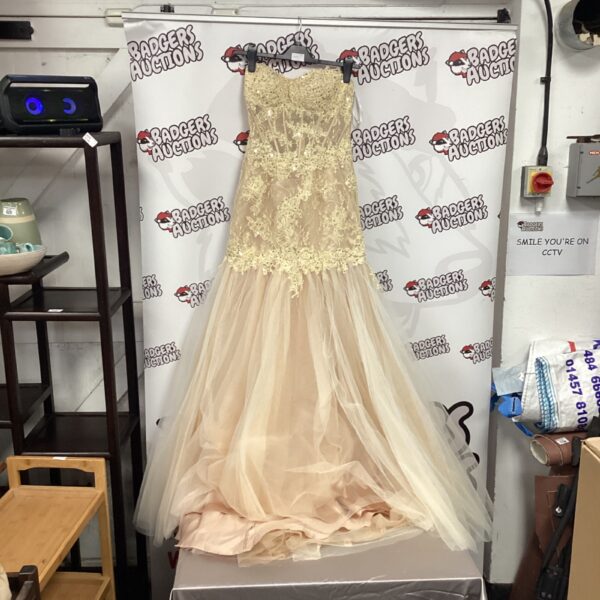 Elegant MacDuggal size 10 evening gown with embellished bodice.