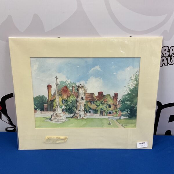 Michael Eaton watercolour painting of The Crown Inn, Penn.