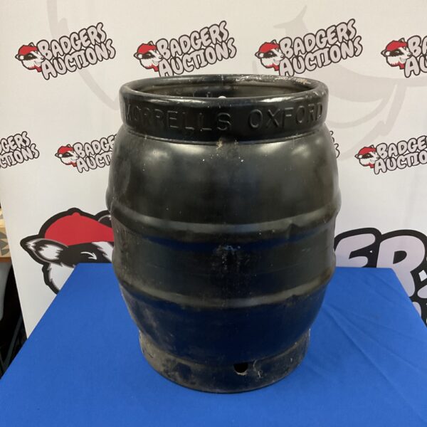 Vintage Morrells Oxford beer keg, collectible brewery item.