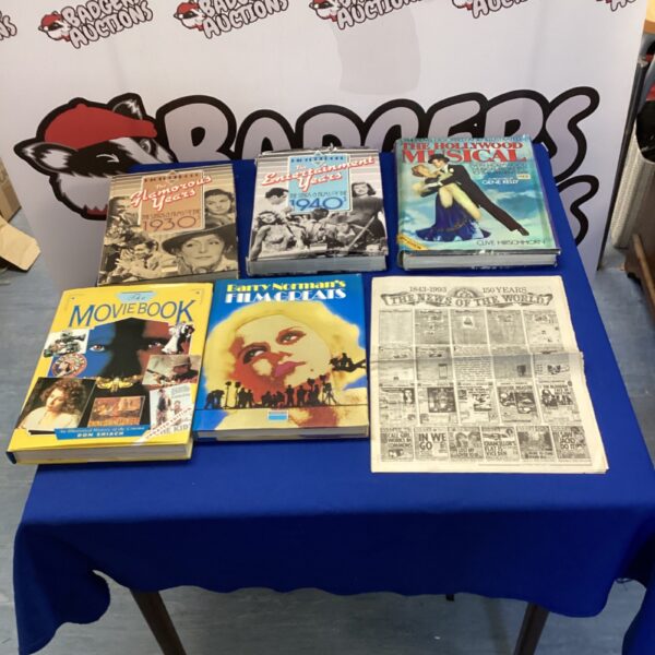 Vintage lot of movie and news related books for collectors.