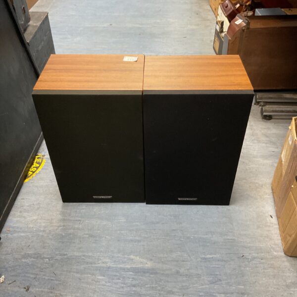 Vintage National Panasonic SB 109 speakers in woodgrain finish.