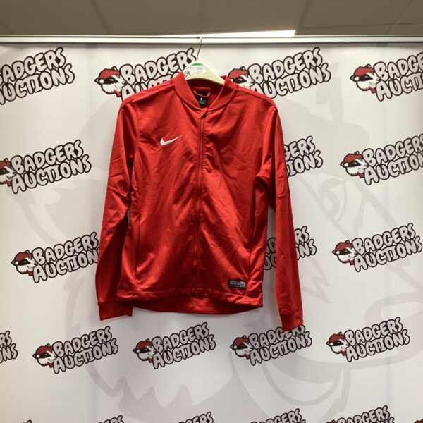 Red Nike kids training top, size L, for youth sports.
