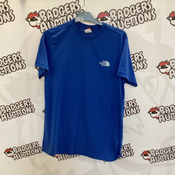 North Face size S t-shirt, athletic performance wear.
