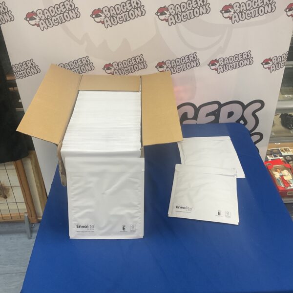 Box of size E padded Envolite envelopes for secure shipping.