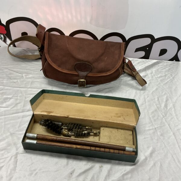 Vintage Parker Hale gun cleaning kit in wooden case.