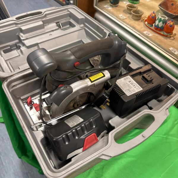 Performance Pro cordless circular saw set in a carry case.
