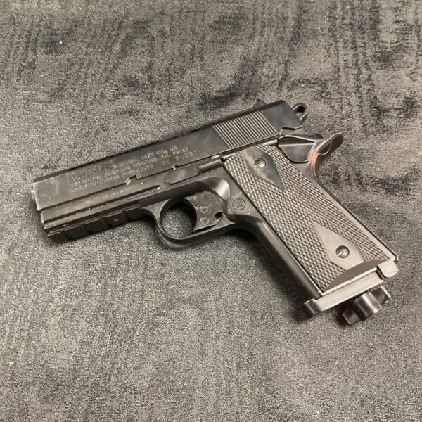 Powerline CO2 BB pistol replica in silver finish.