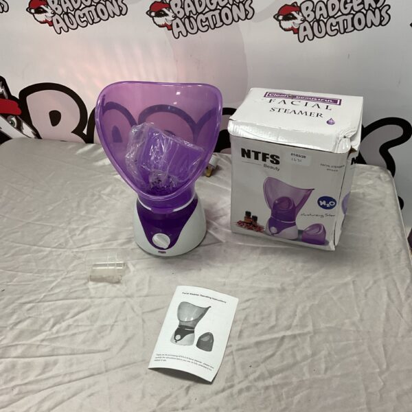 Purple NTFS Beauty Facial Steamer for home skincare routines.