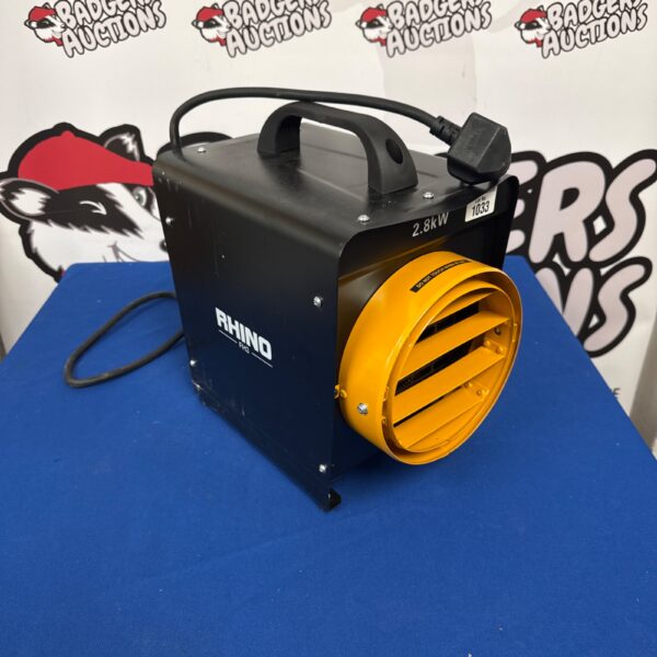 Rhino FH3 workshop heater in used condition, portable fan heater.