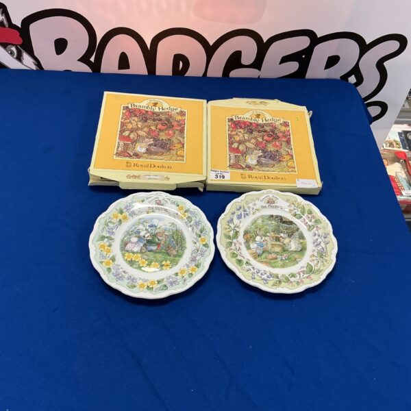 Two Royal Doulton Bradley Hedge collectors plates with countryside scenes.