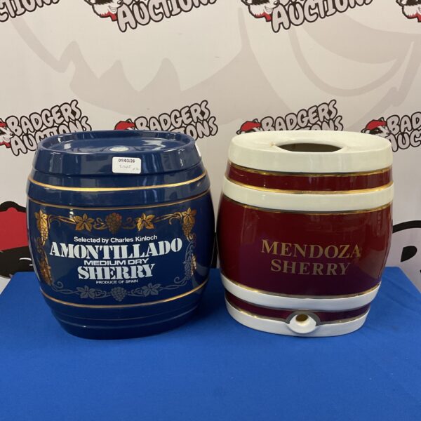 Royal Norfolk Amontillado Sherry barrel, decorative ceramic collectible.