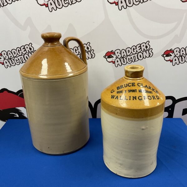 Antique salt glazed flagon by G Bruce Clarke of Wallingford.