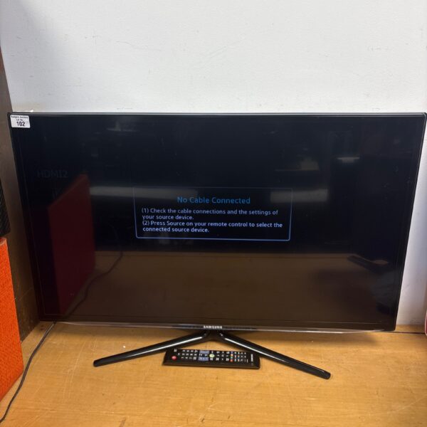Samsung 37 inch UE37ES6300 LED television with remote control.