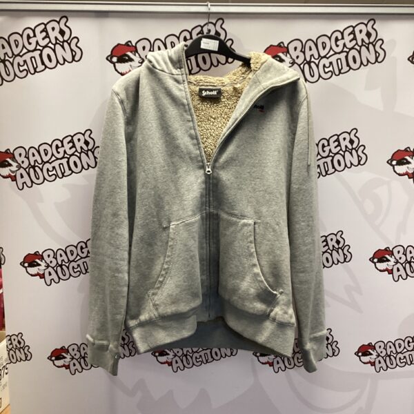 Scott fleece zip-up hoodie size medium, comfortable casual wear.