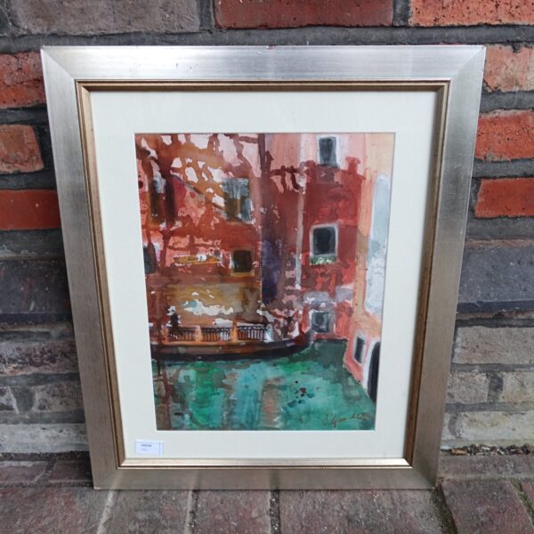 Impressionist oil painting of Venice canal by Shirley Goodliffe.