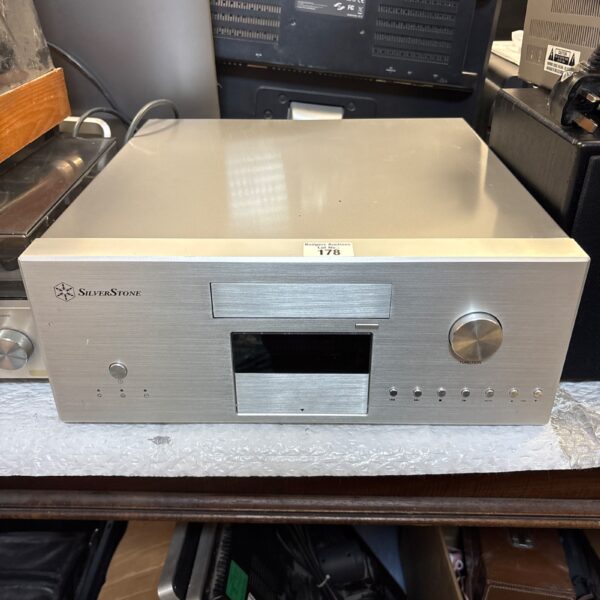 SilverStone LaScala LC16S-MR home theater PC case in brushed aluminum.