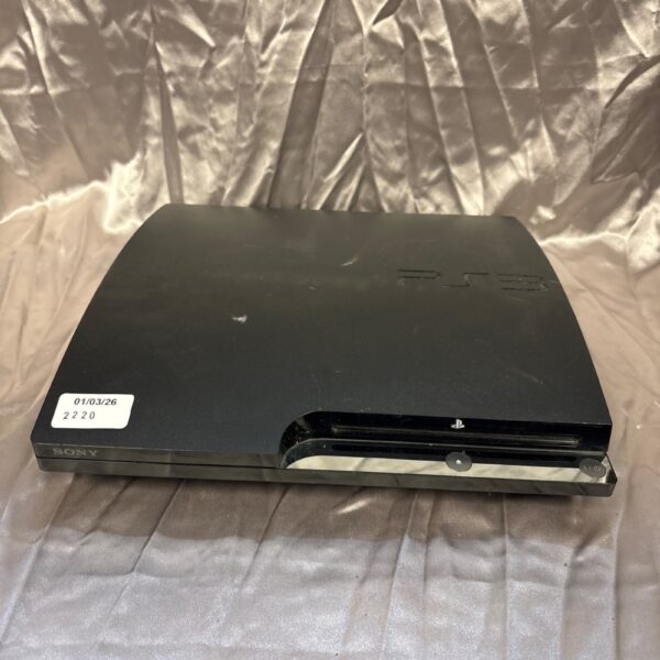 Sony PlayStation 3 Slim console, a classic gaming system.