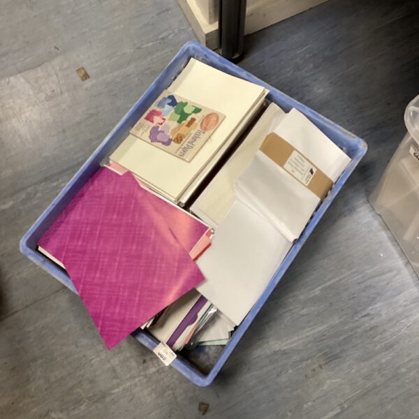 Mixed lot of stationery paper with textured options.
