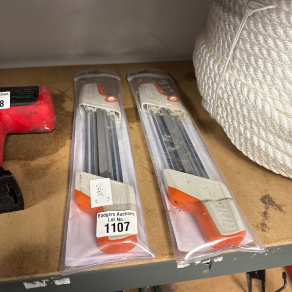 New pair of Stihl file holders for chainsaw maintenance.