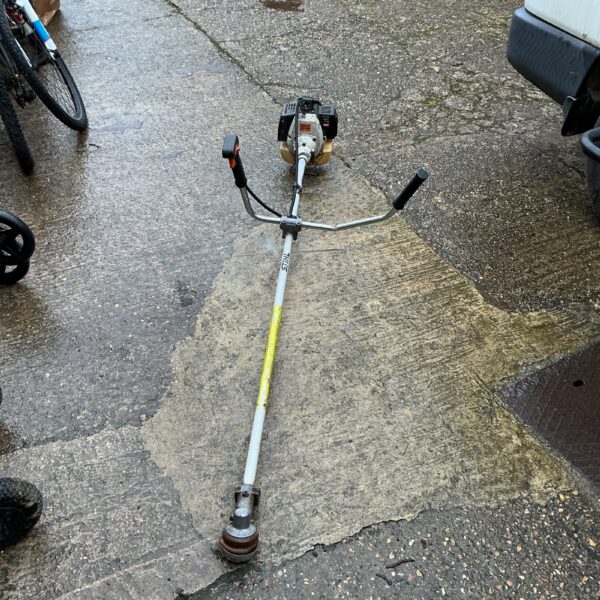 Used Stihl petrol strimmer for garden maintenance and landscaping.
