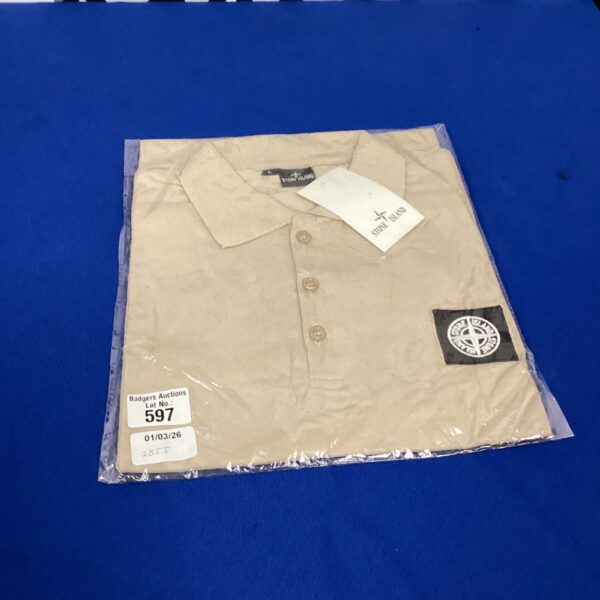 New Stone Island polo shirt size L with tags.