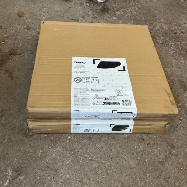 Two Tivano parasol base plates for garden umbrella stability.