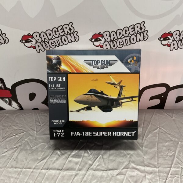 Top Gun Maverick F/A-18E Super Hornet diecast model for collectors.
