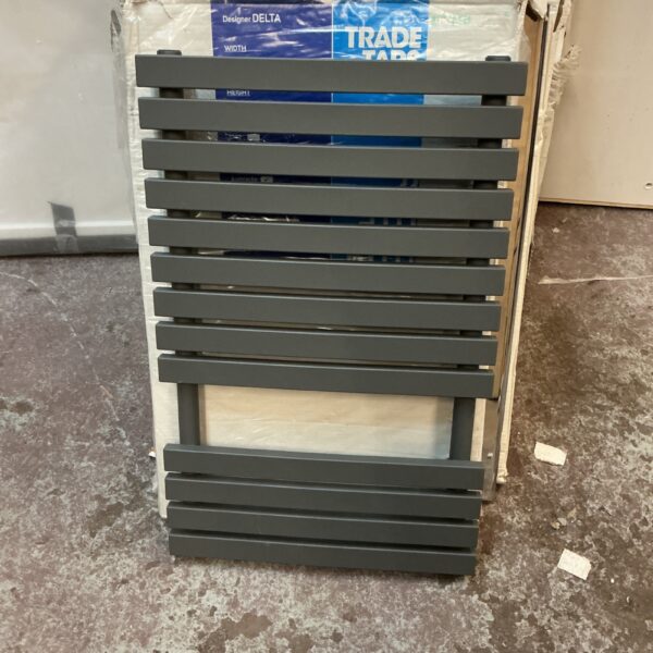 Trade Taps Delta ladder radiator for bathroom heating.