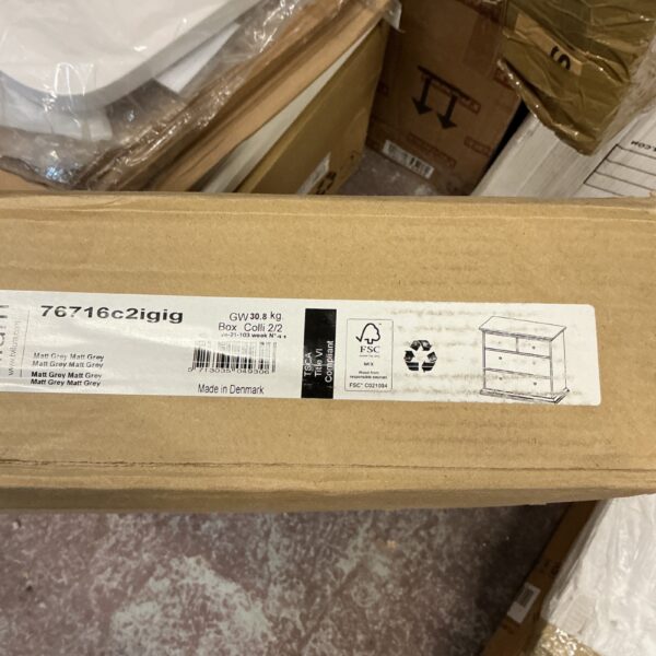 Tvilum 9049 chest of drawers in original packaging.