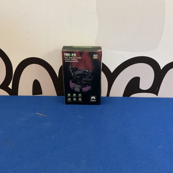 TWS-X15 wireless earbuds for gaming and mobile devices.