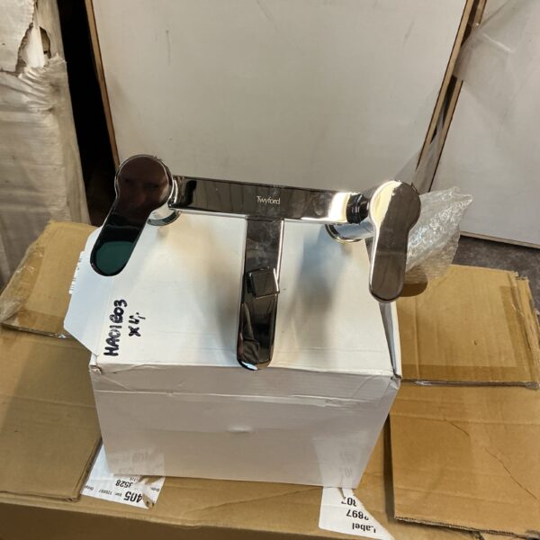 Chrome Twyford bath and shower mixer tap for vintage bathrooms.