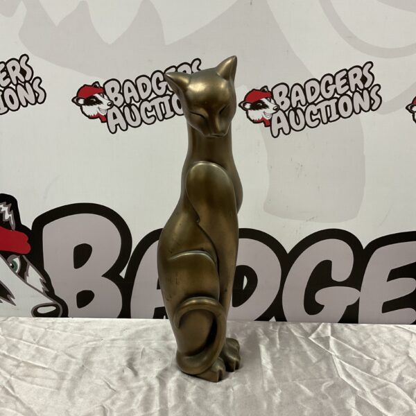 Detailed bronzed resin Siamese cat statue by Veronese.