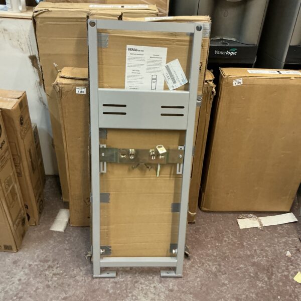 Metal Verso washbasin frame for wall mounted sinks.