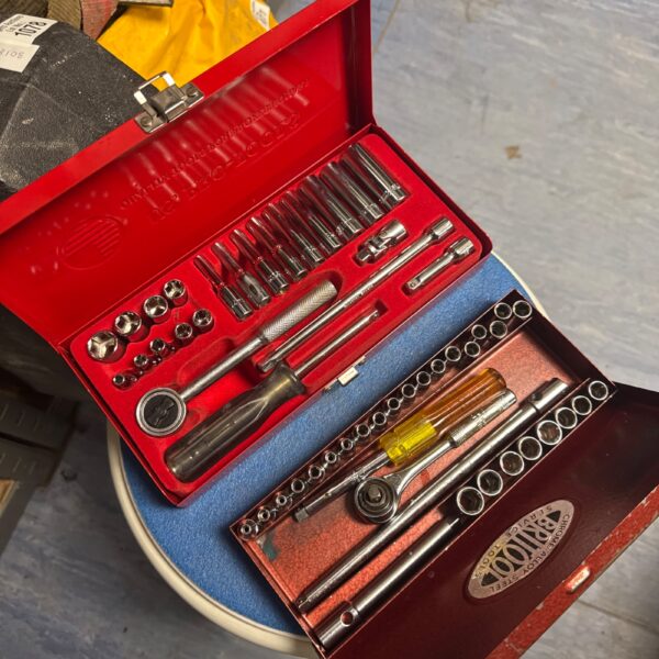 Vintage Britool and US Pro Tools socket set in original case.