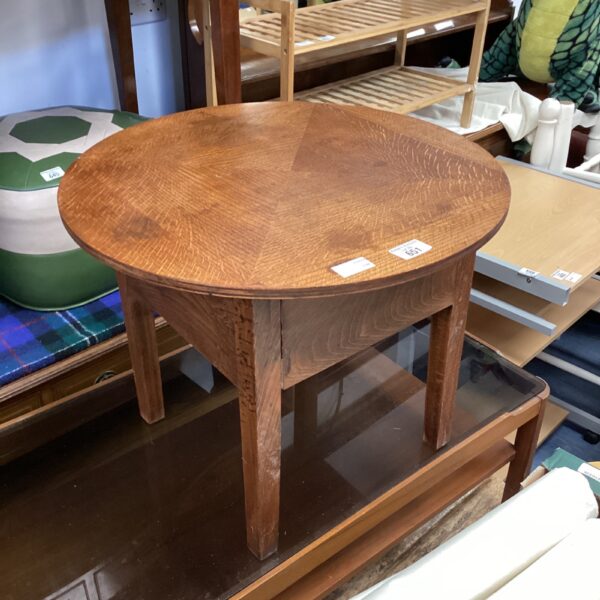 Vintage wooden sewing side table with drawer.