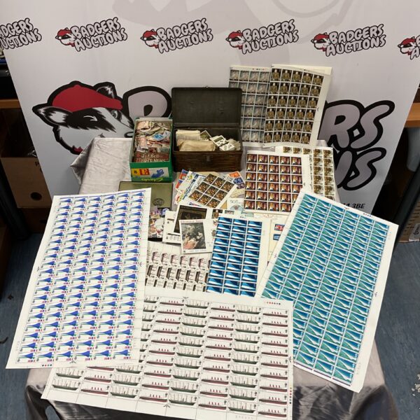 Vintage stamp collection featuring Concorde first flight sheets and cards.