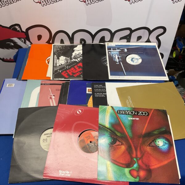Lot of vintage vinyl records for collectors and music enthusiasts.