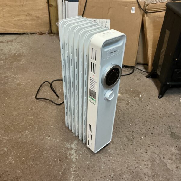 White panel heater, slimline portable electric heater.