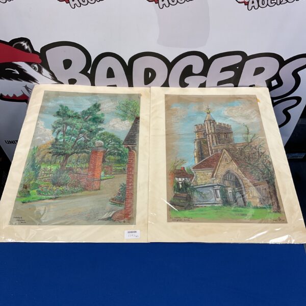 Original pastel artwork of All Saints Church, Wokingham, Berkshire.